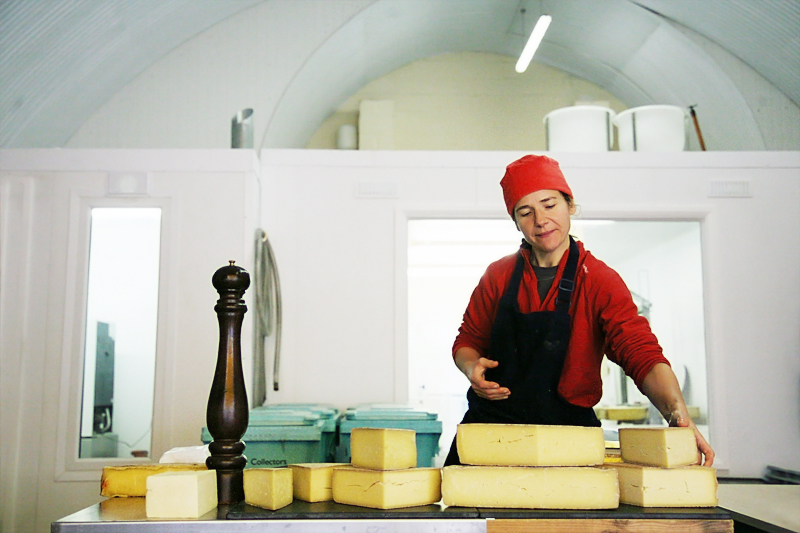 Cheese-making assistant Jen Kast at Kappacasein, a café and dairy known for only one thing: cheese. <br />UNITED KINGDOM, London | 2011